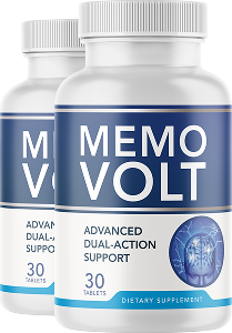 MemoVolt supplement bottle, 30 tablets